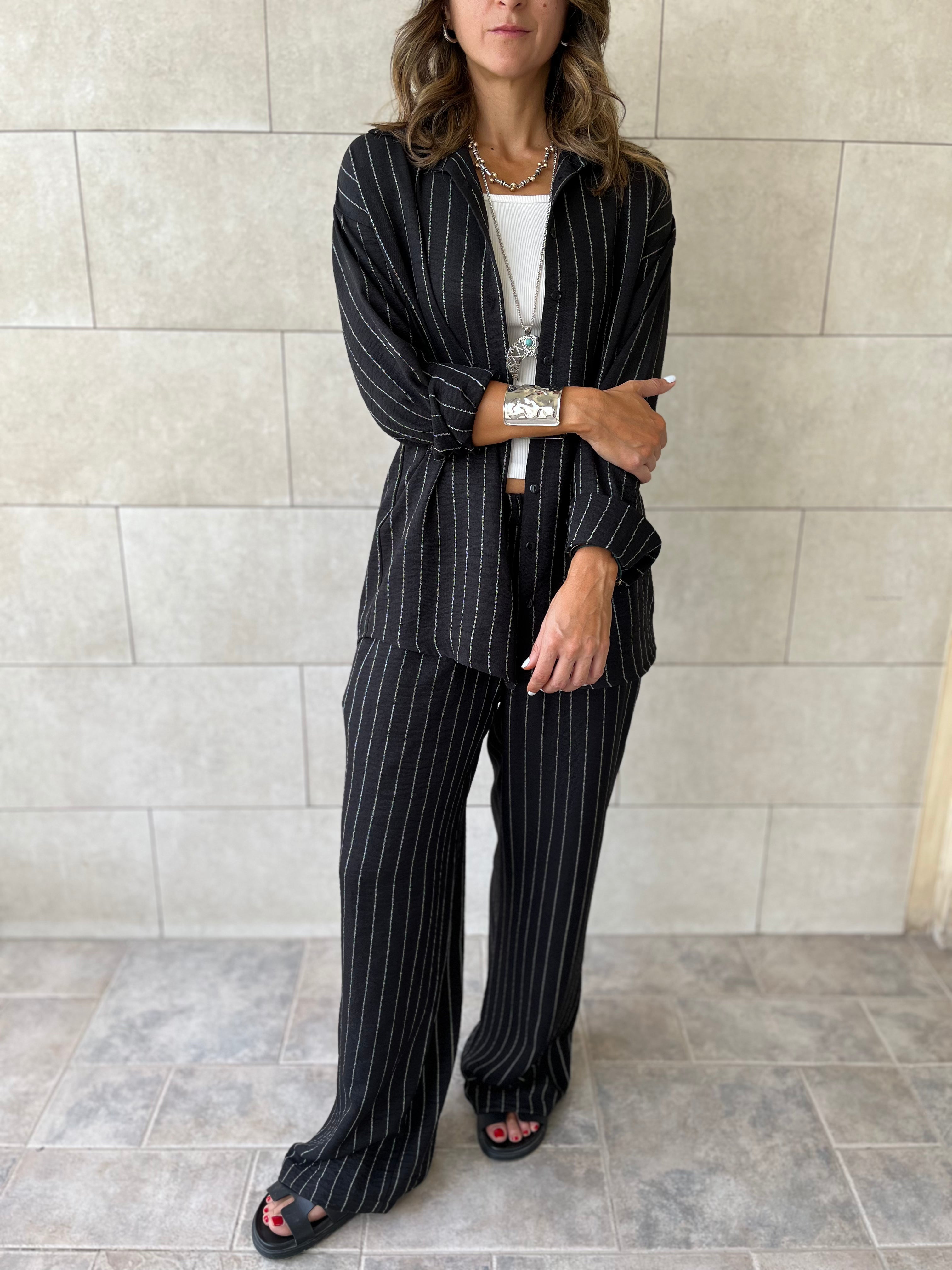 Black Striped Everyday Set