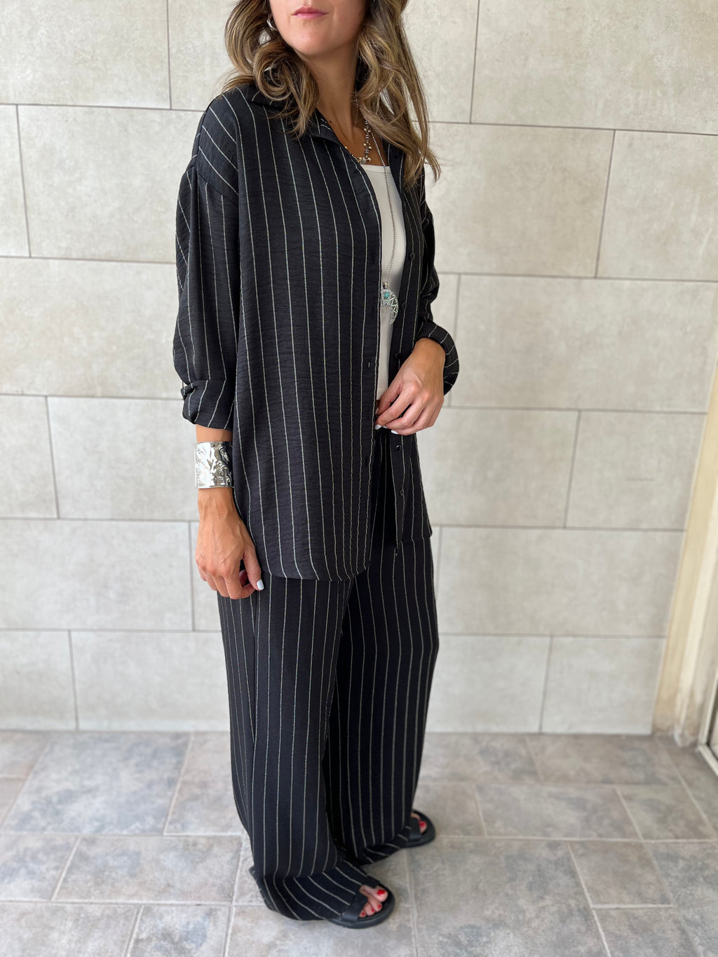 Black Striped Everyday Set