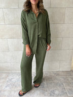 Olive Striped Everyday Set