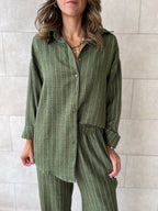 Olive Striped Everyday Set
