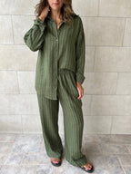 Olive Striped Everyday Set