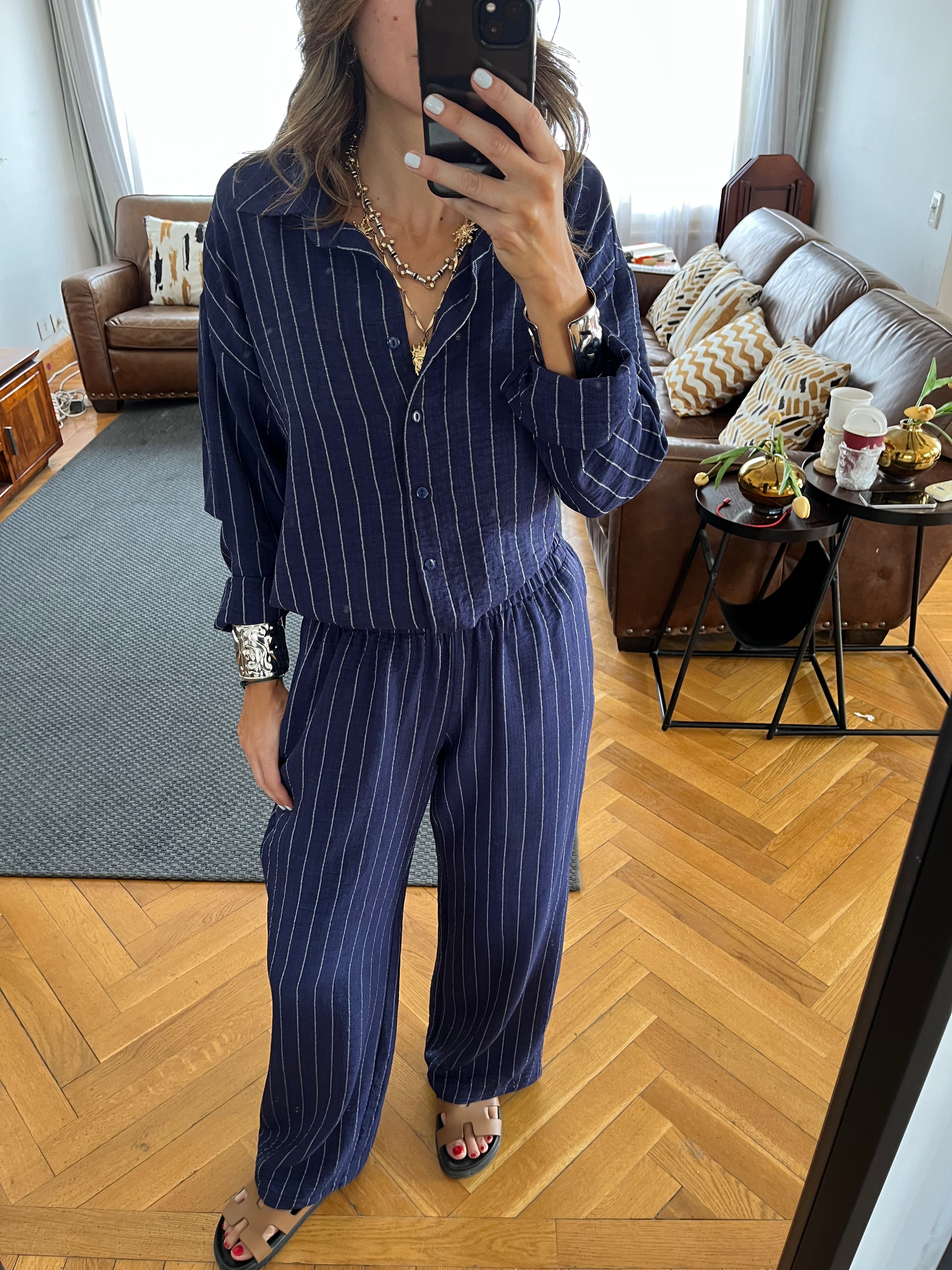 Navy Striped Everyday Set