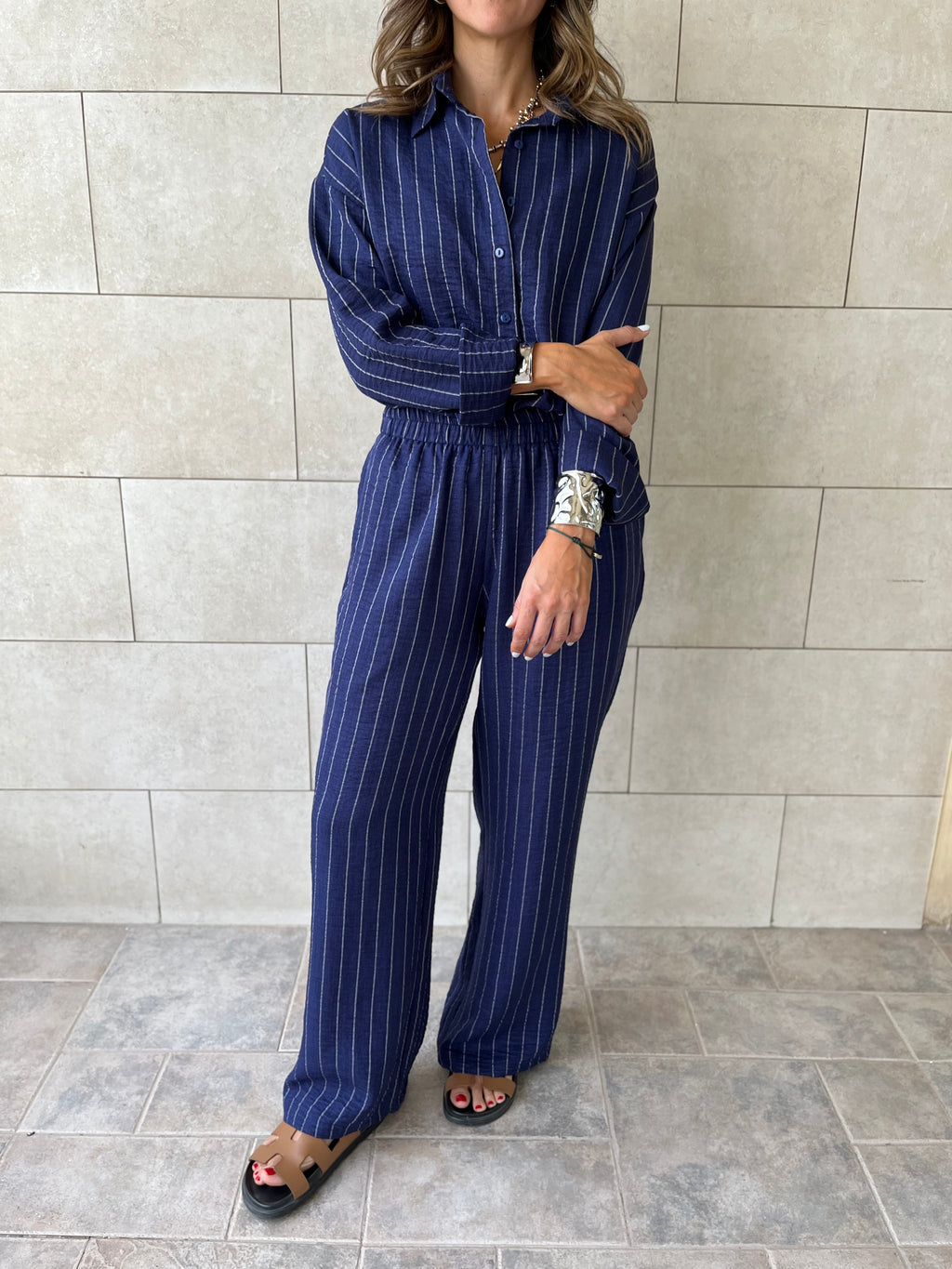 Navy Striped Everyday Set