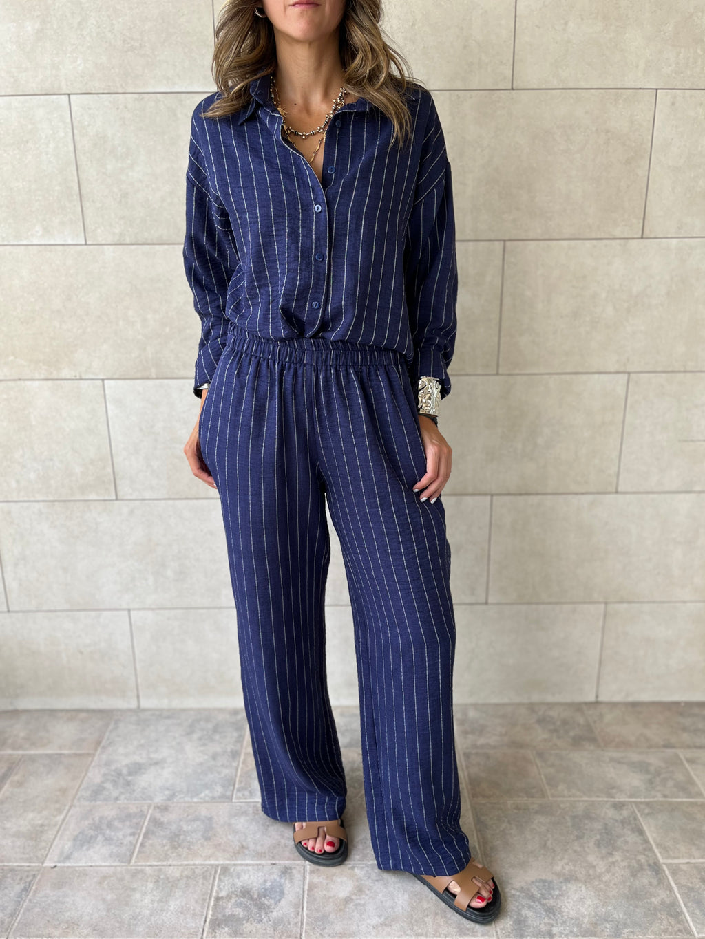 Navy Striped Everyday Set