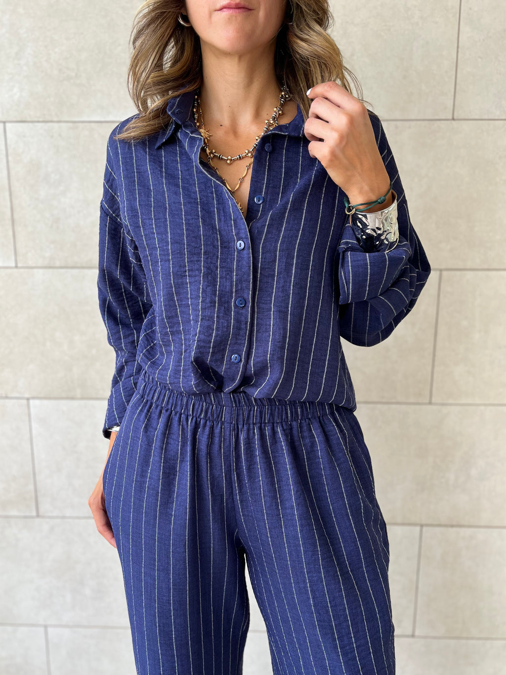 Navy Striped Everyday Set