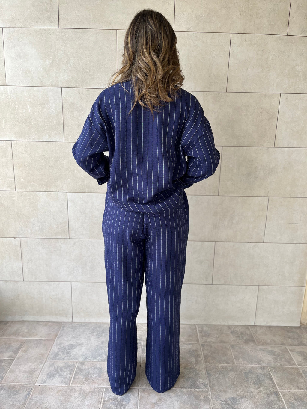 Navy Striped Everyday Set