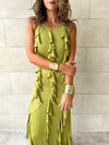 PREORDER Lime Ruffle Dress
