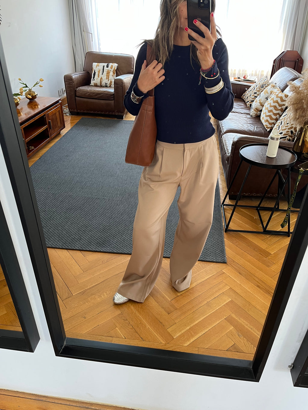 Navy Crewneck Contour Elevated Pullover