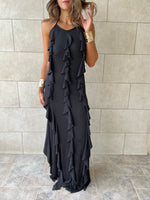 PREORDER Black Ruffle Dress
