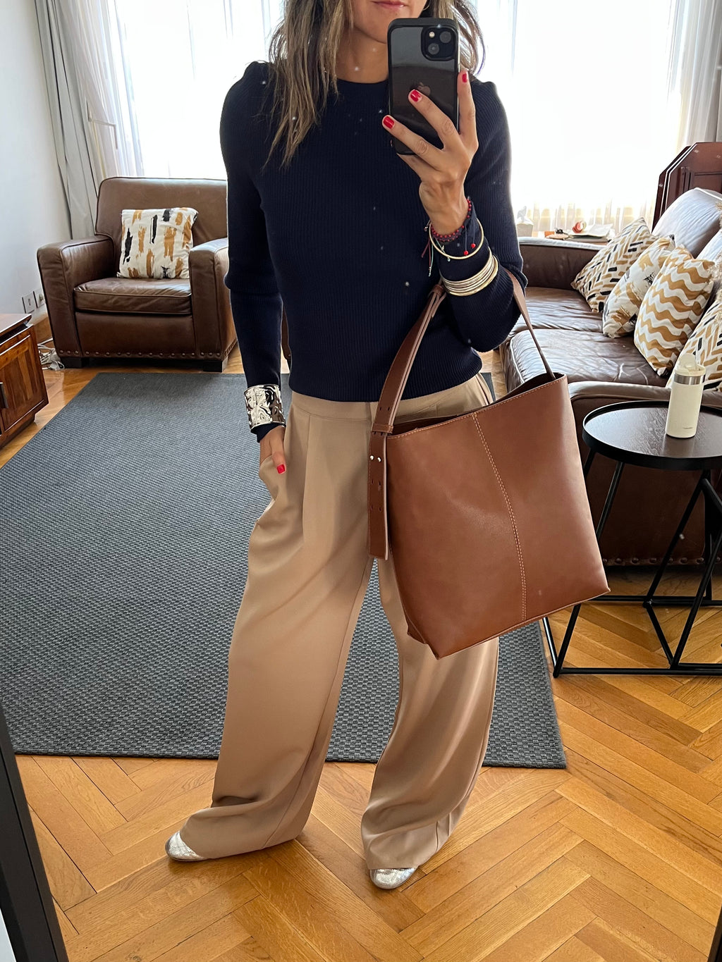 Navy Crewneck Contour Elevated Pullover