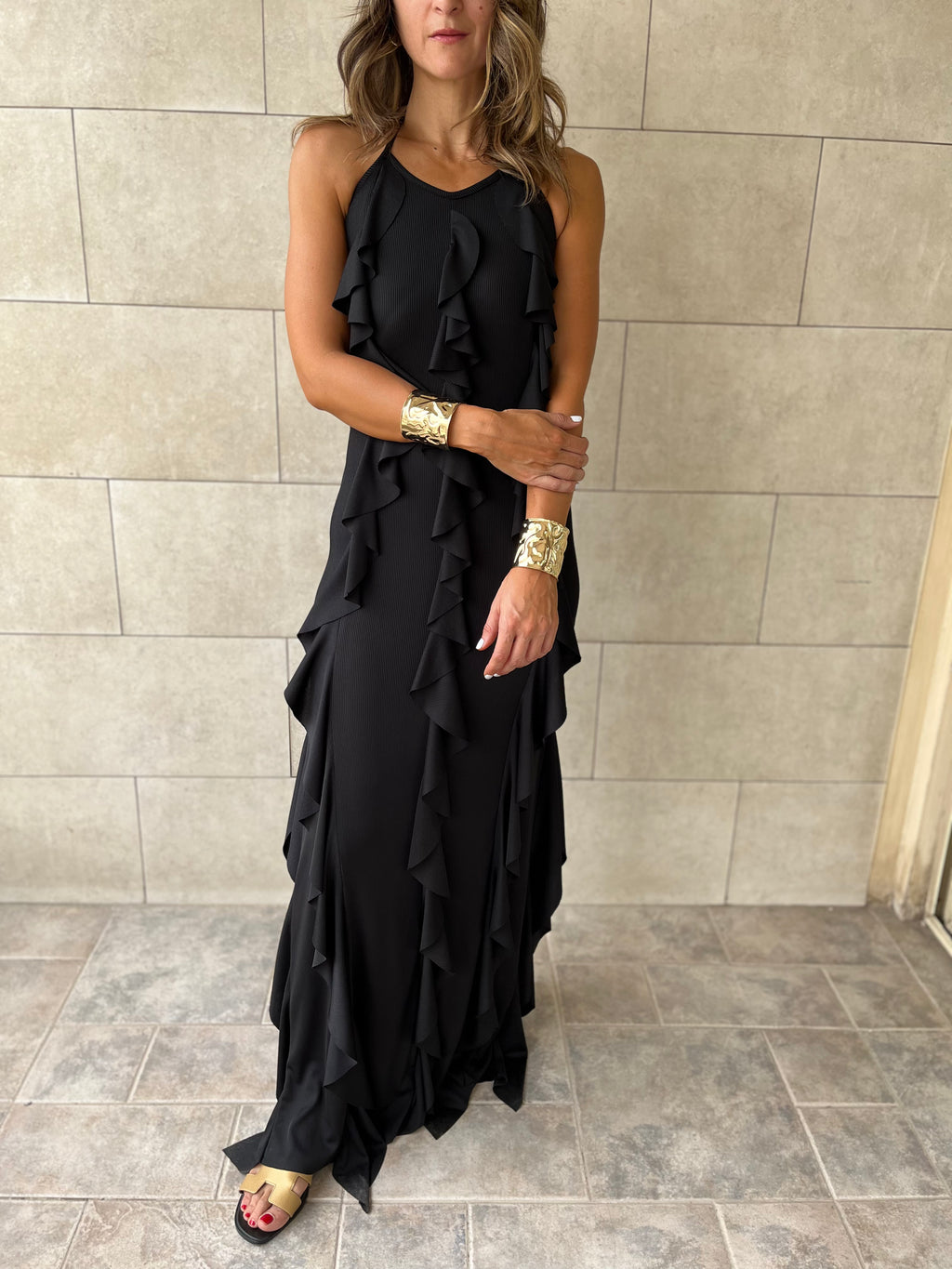 Black Ruffle Dress