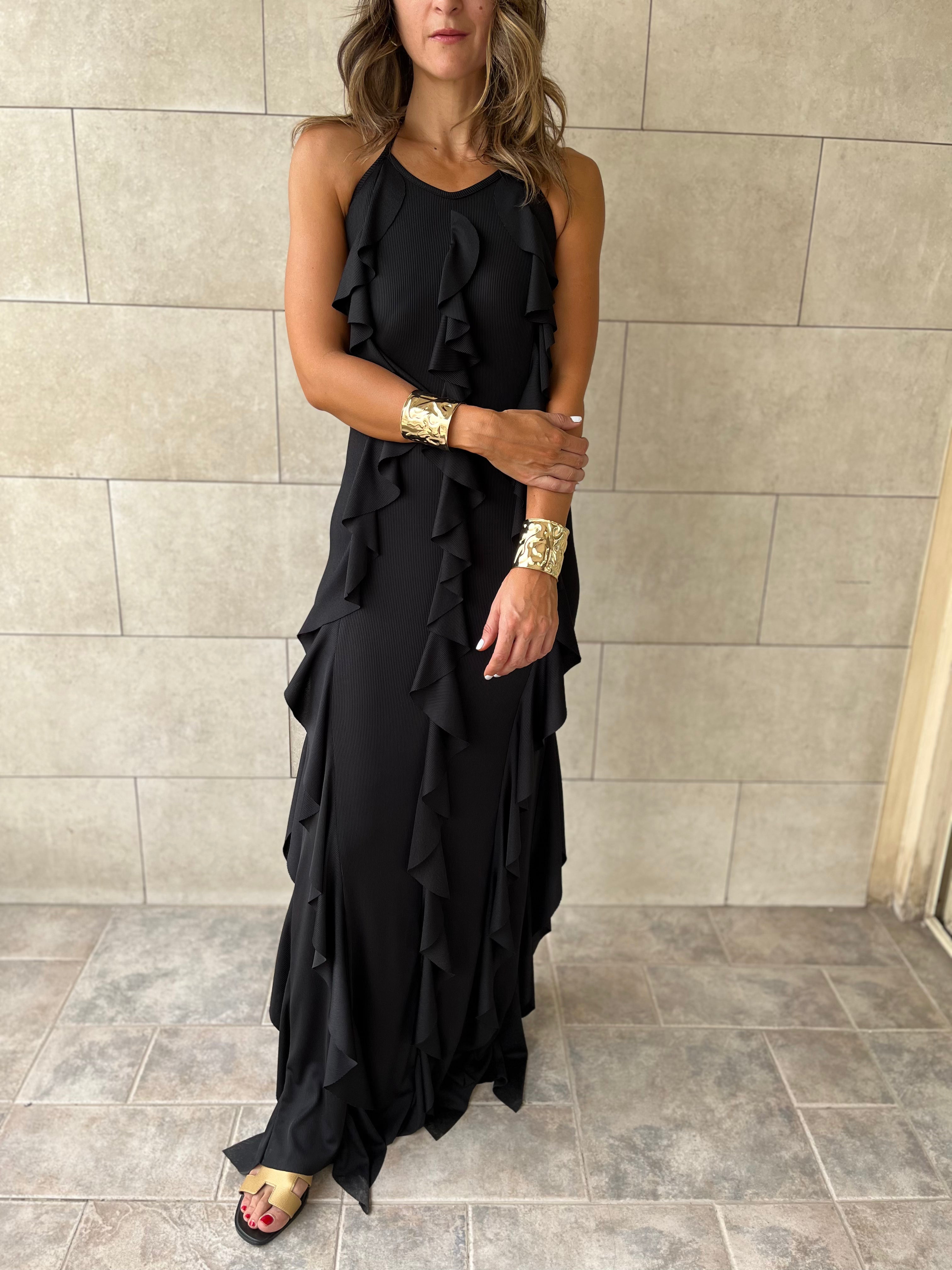 Black Ruffle Dress