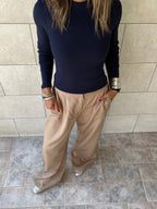 Navy Crewneck Contour Elevated Pullover