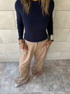 Navy Crewneck Contour Elevated Pullover