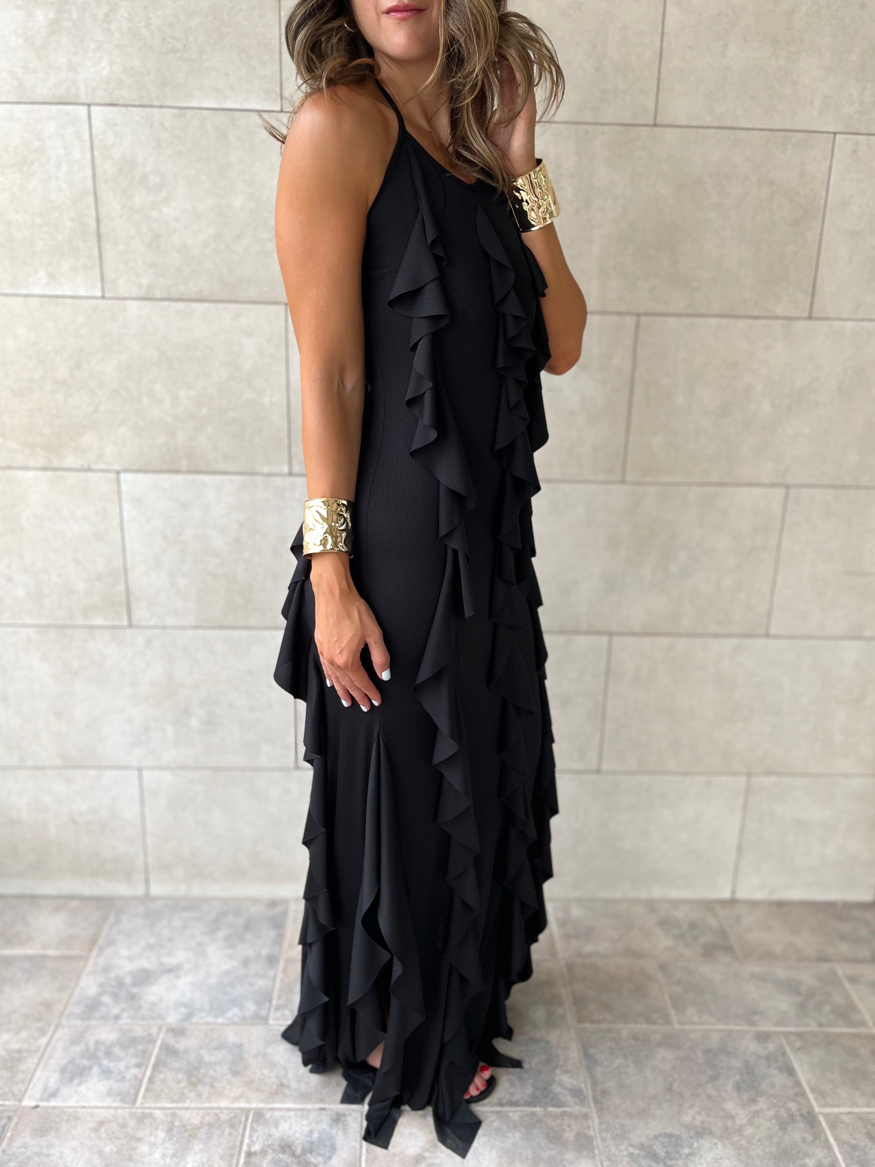 Black Ruffle Dress