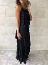 PREORDER Black Ruffle Dress