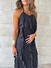 PREORDER Black Ruffle Dress