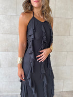 PREORDER Black Ruffle Dress