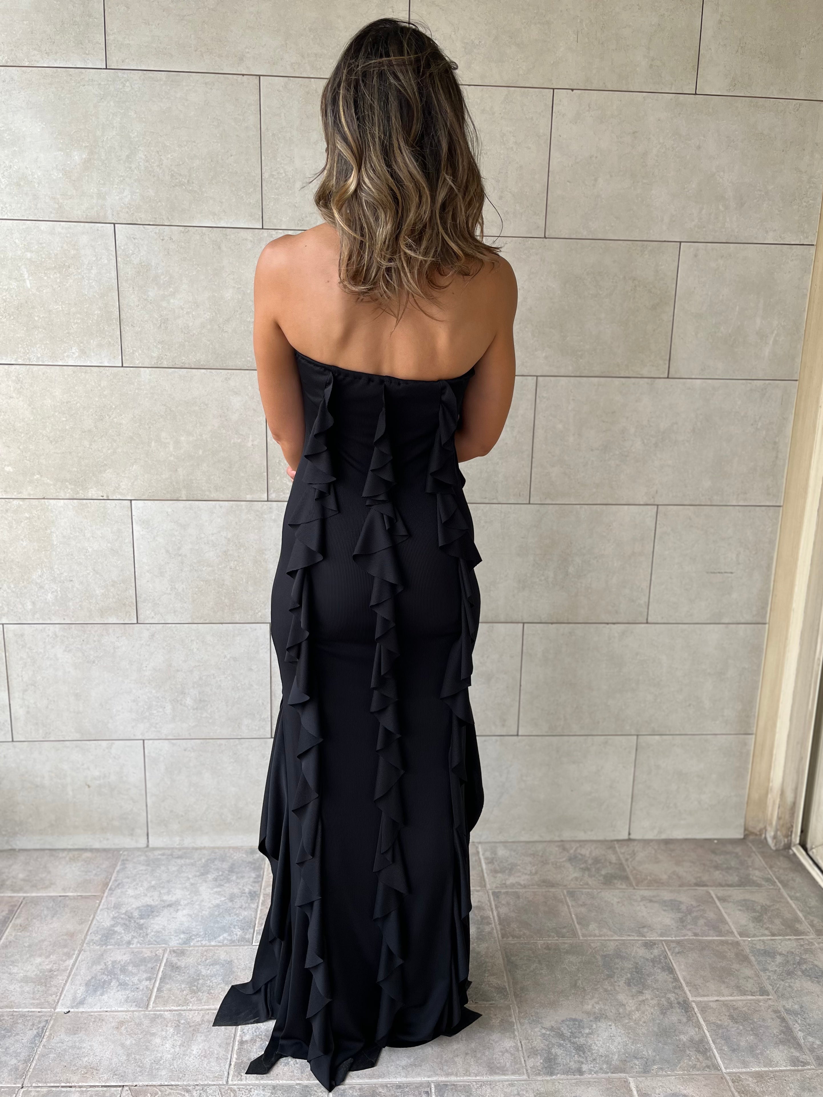 Black Ruffle Dress