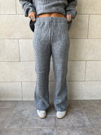 Grey Braided Quarter Neck Set