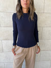 Navy Crewneck Contour Elevated Pullover