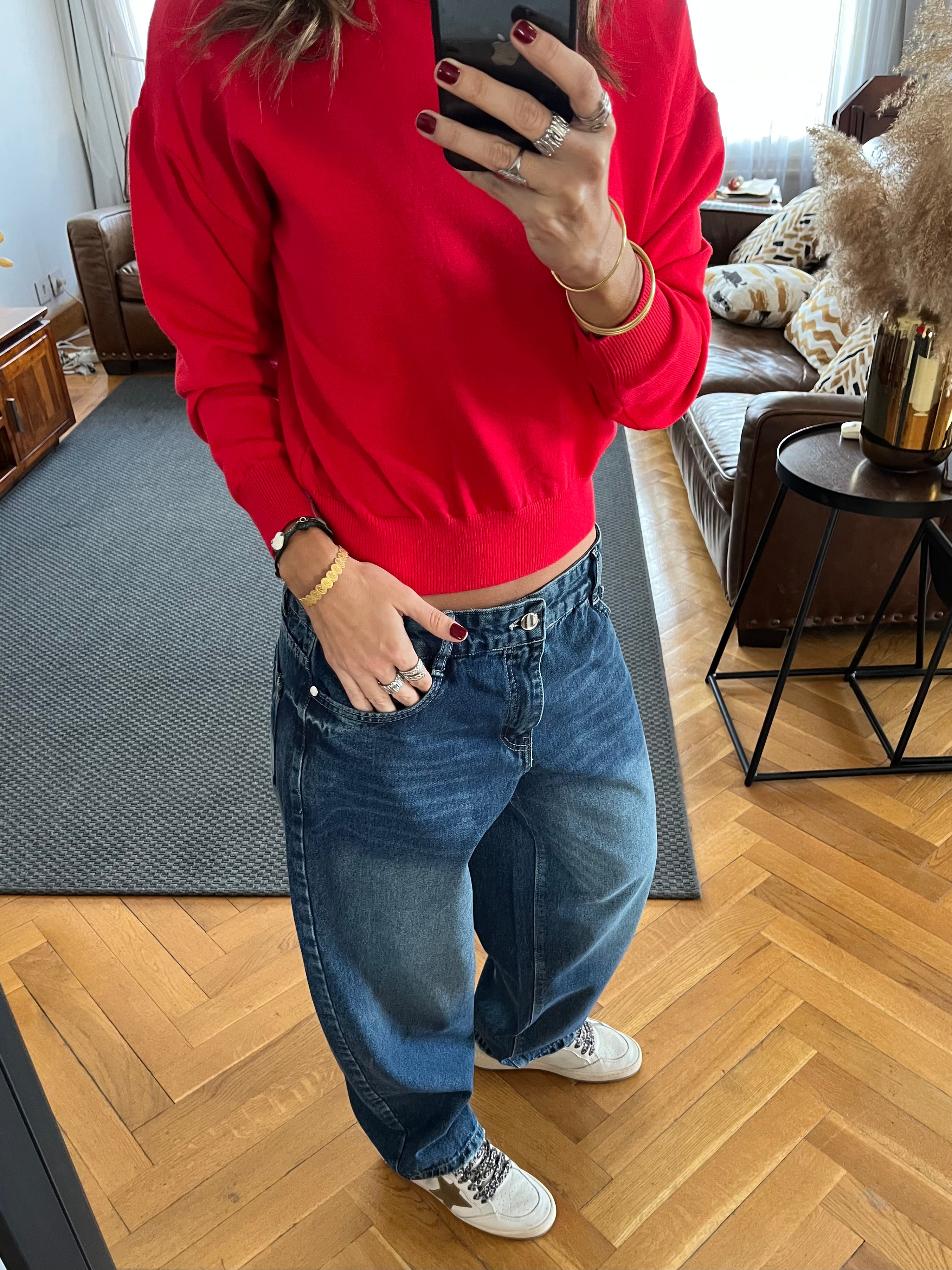 Dark Blue Go To Balloon Jeans