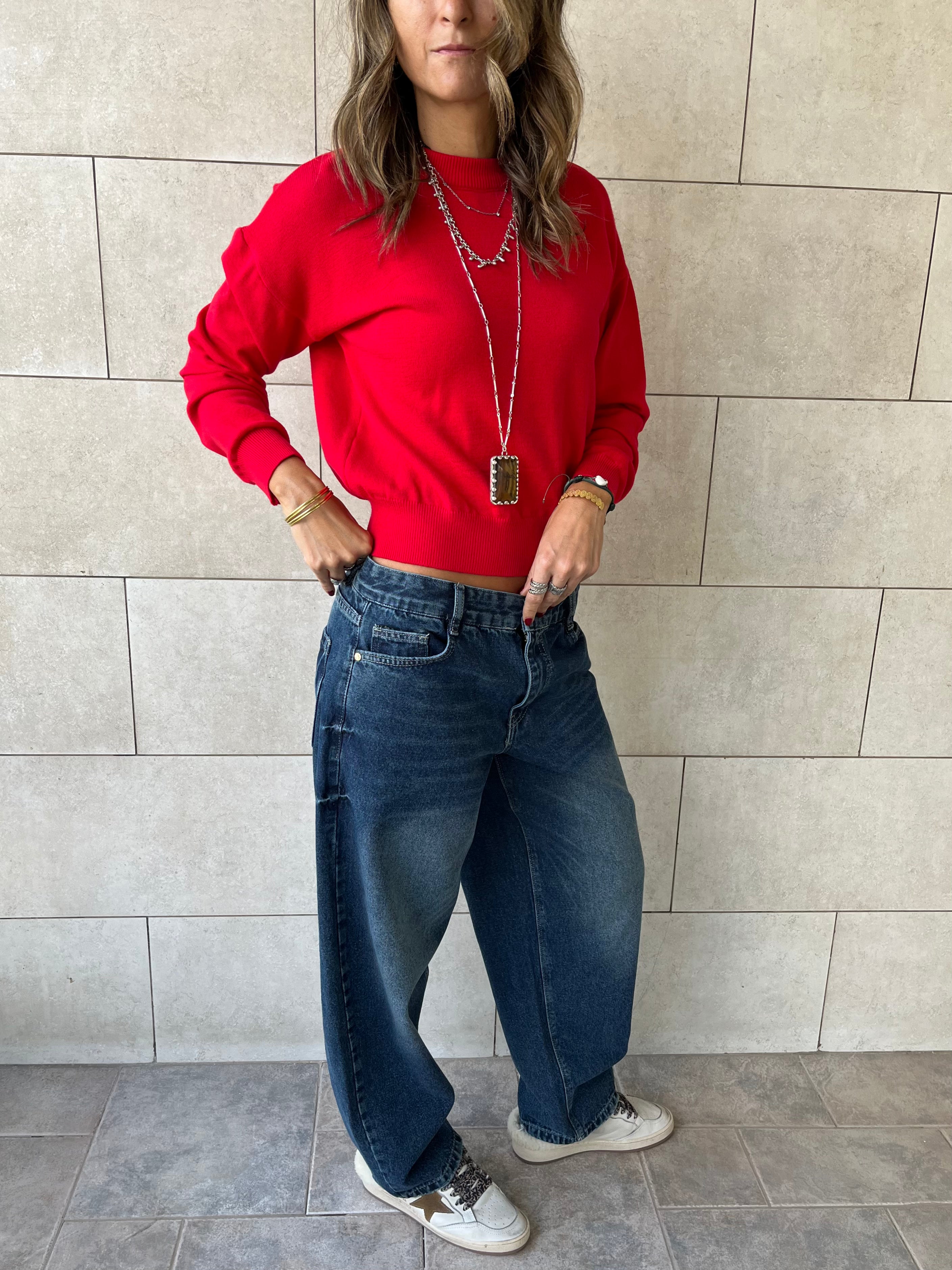 Dark Blue Go To Balloon Jeans