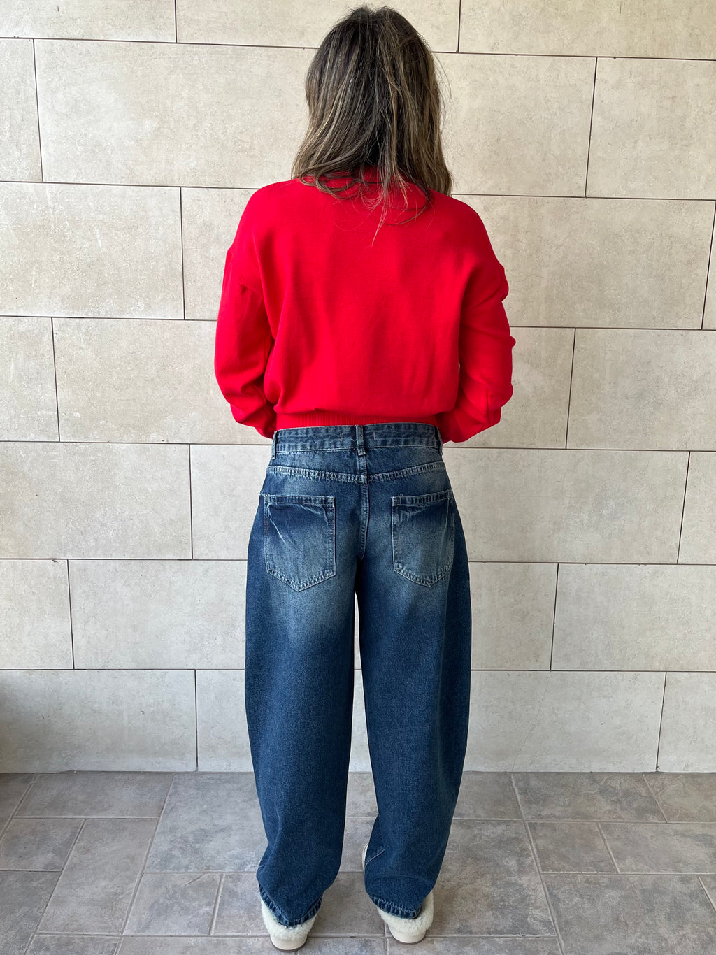 Dark Blue Go To Balloon Jeans