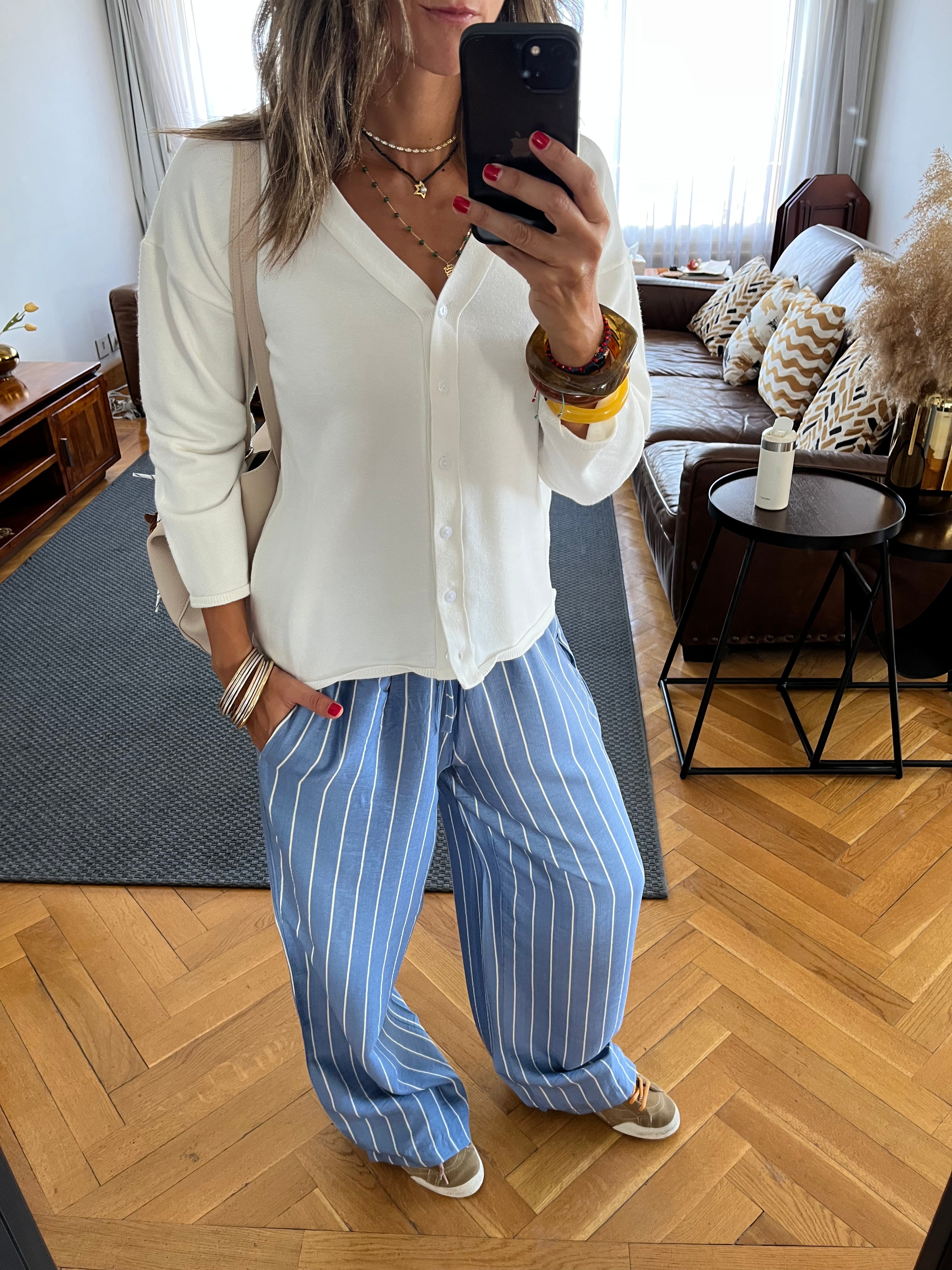 White Everyday Light Knit Cardigan