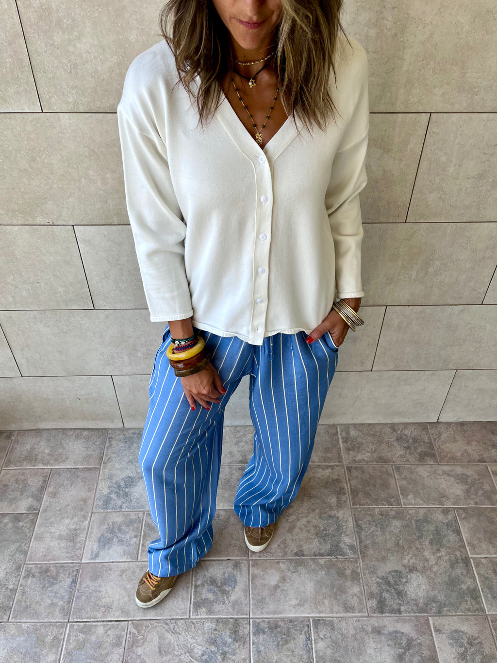 White Everyday Light Knit Cardigan