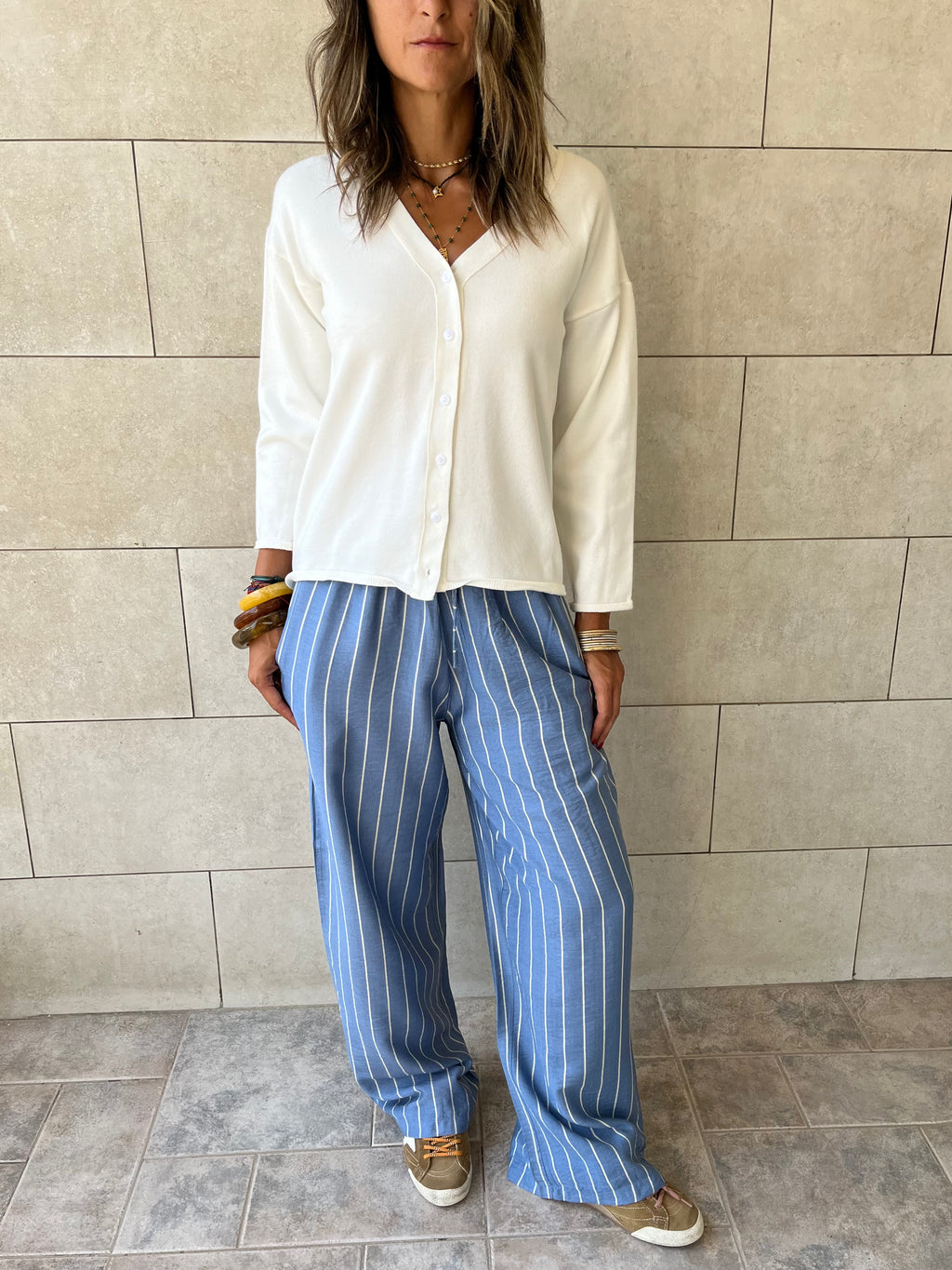 White Everyday Light Knit Cardigan