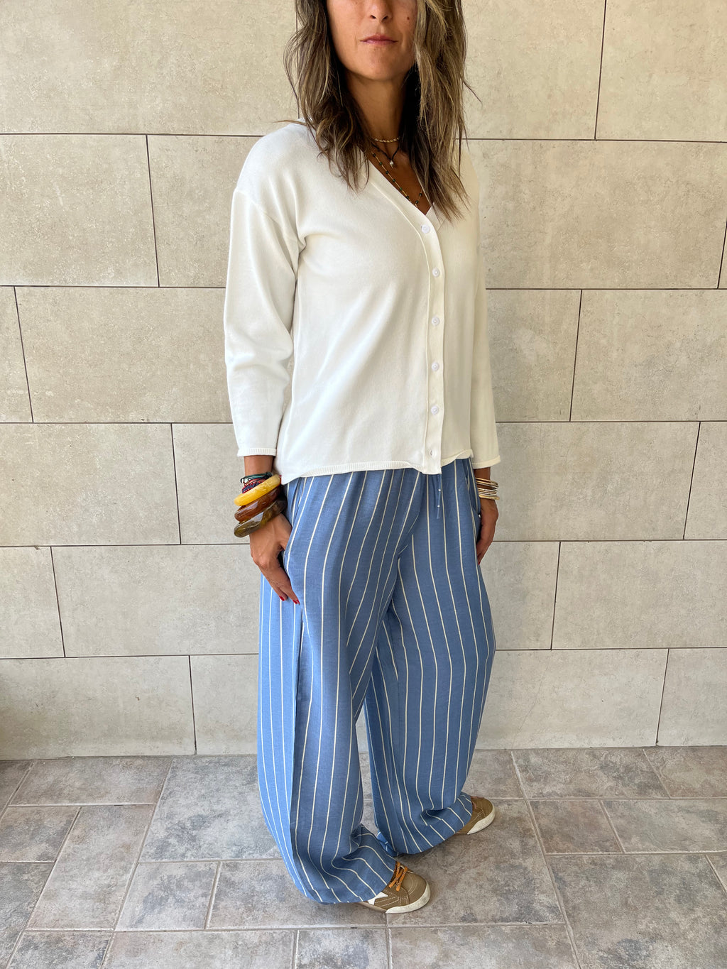 White Everyday Light Knit Cardigan