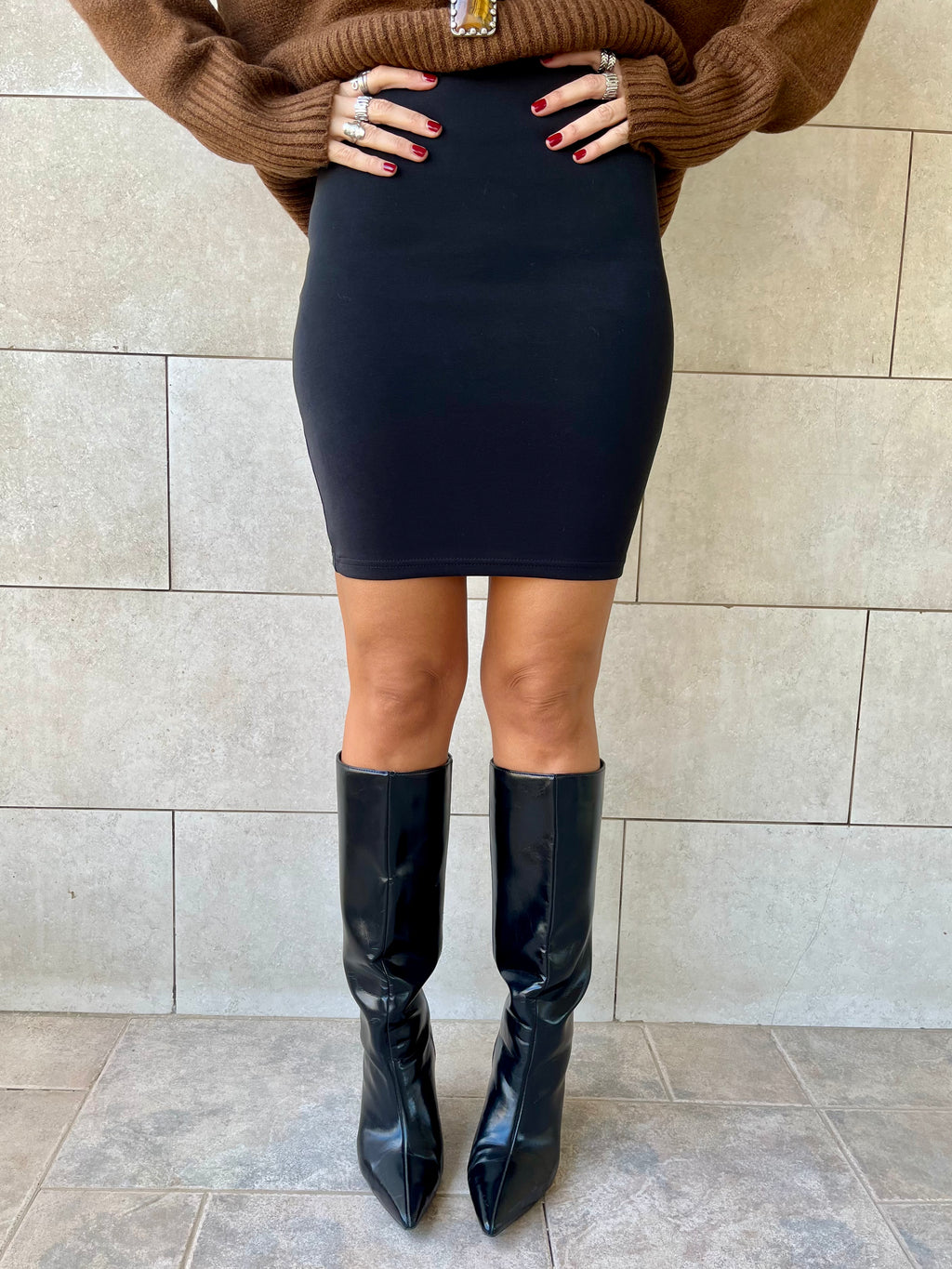 Black Scuba Skirt