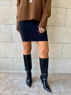 Black Scuba Skirt