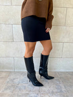 Black Scuba Skirt