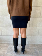 Black Scuba Skirt