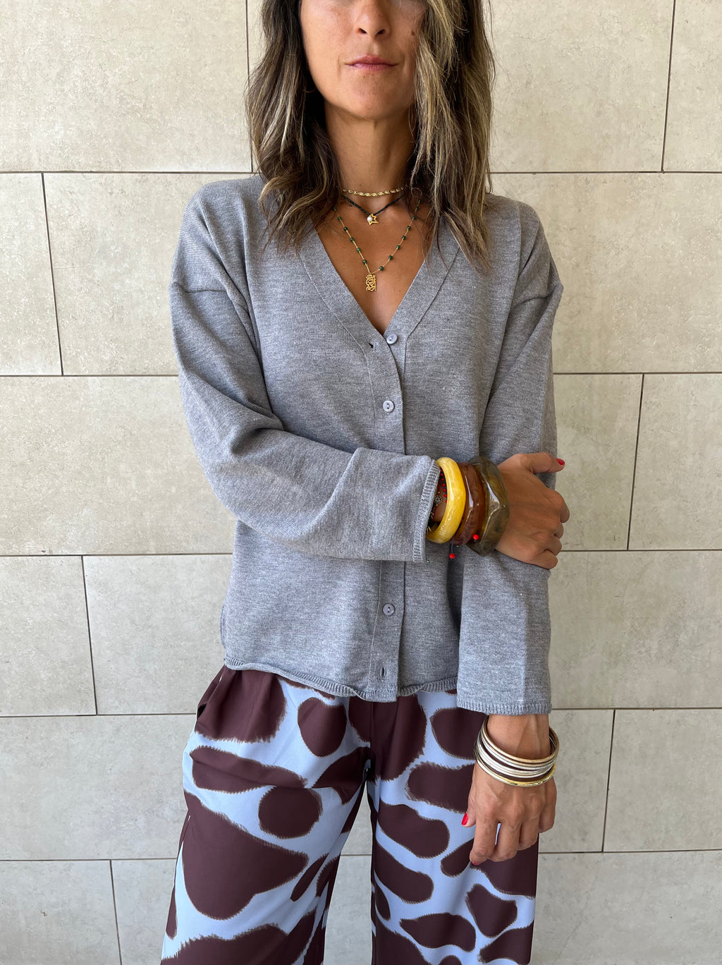 Grey Everyday Light Knit Cardigan