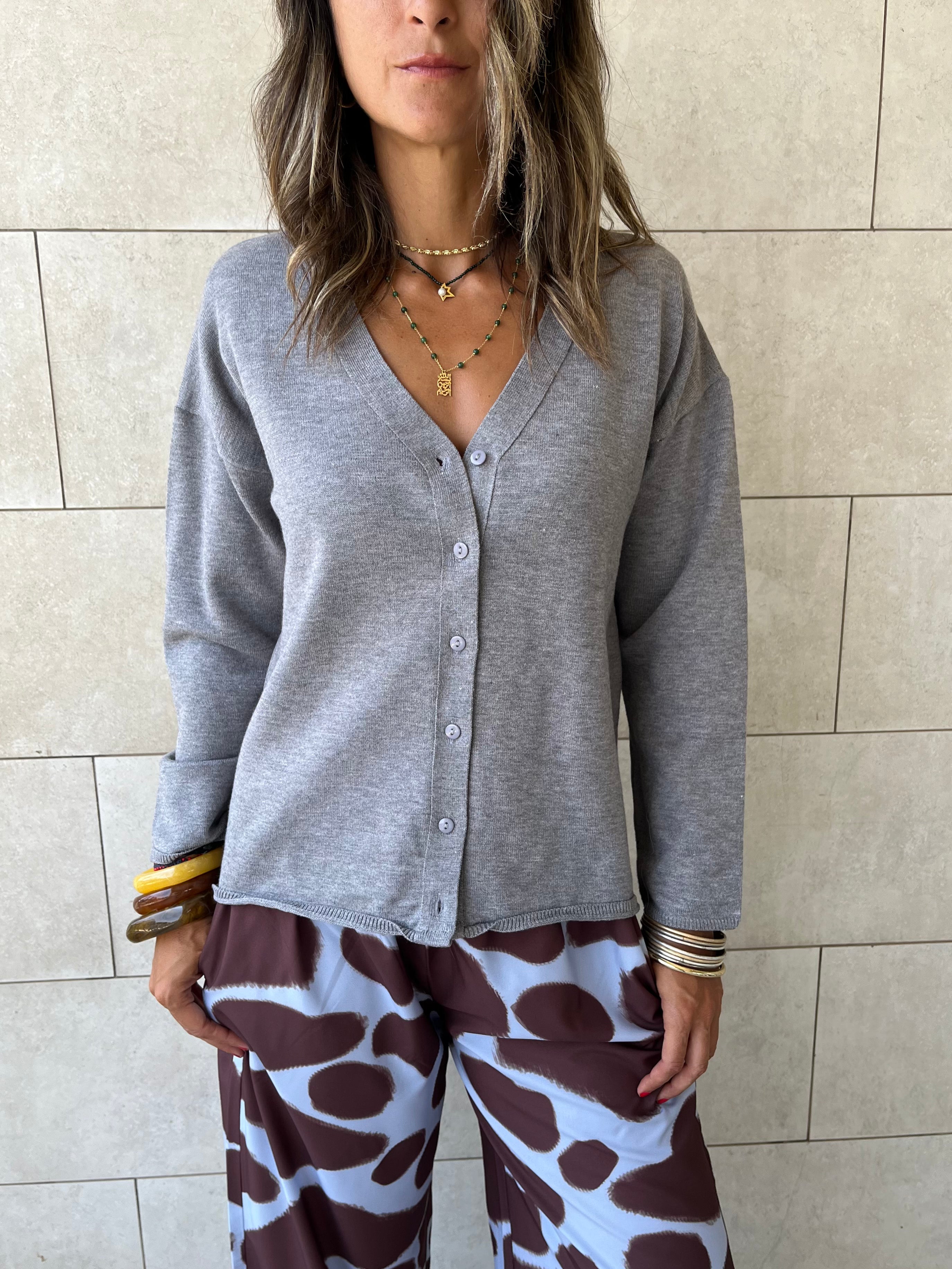 Grey Everyday Light Knit Cardigan