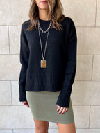Olive Scuba Skirt