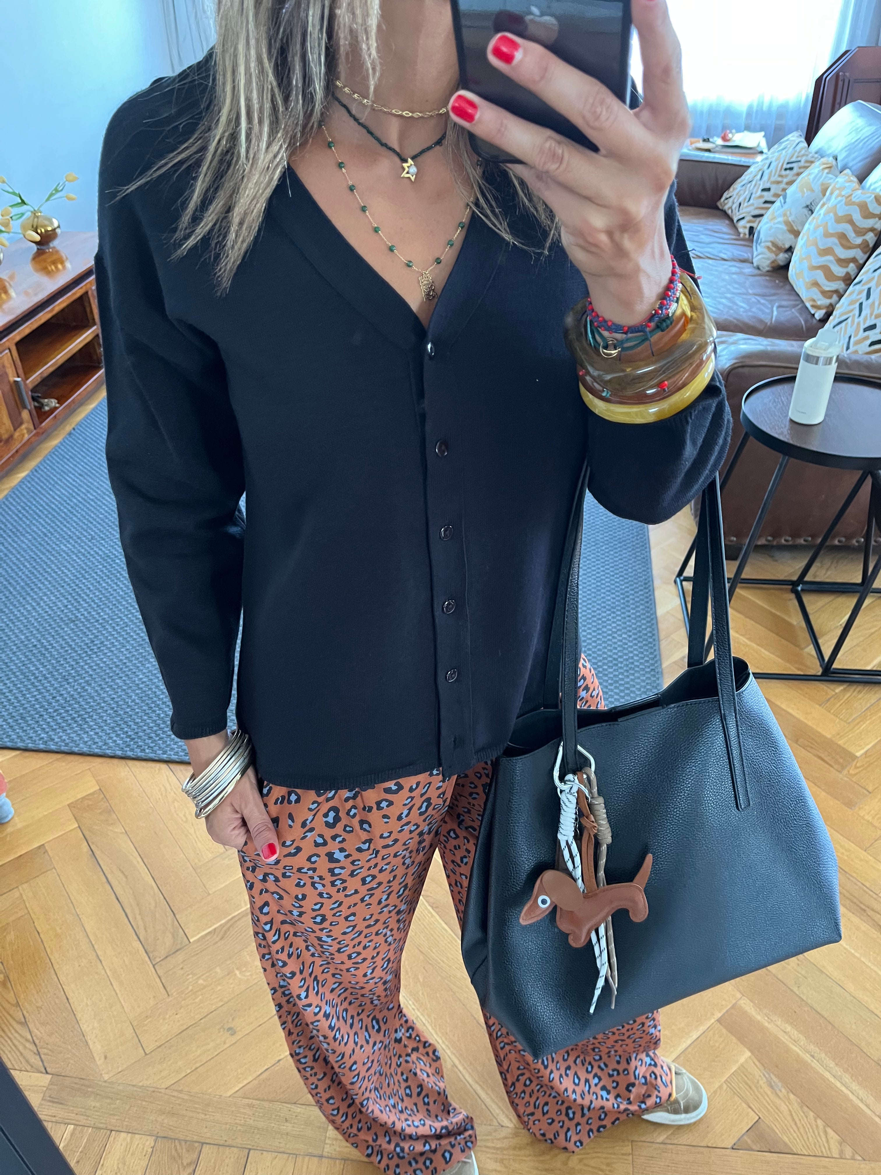 Black Everyday Light Knit Cardigan