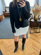 White Scuba Skirt