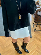 White Scuba Skirt