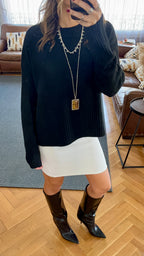 White Scuba Skirt
