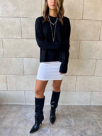 White Scuba Skirt