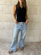 Black Sleeveless Polo Collar Top