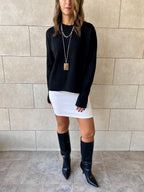 White Scuba Skirt