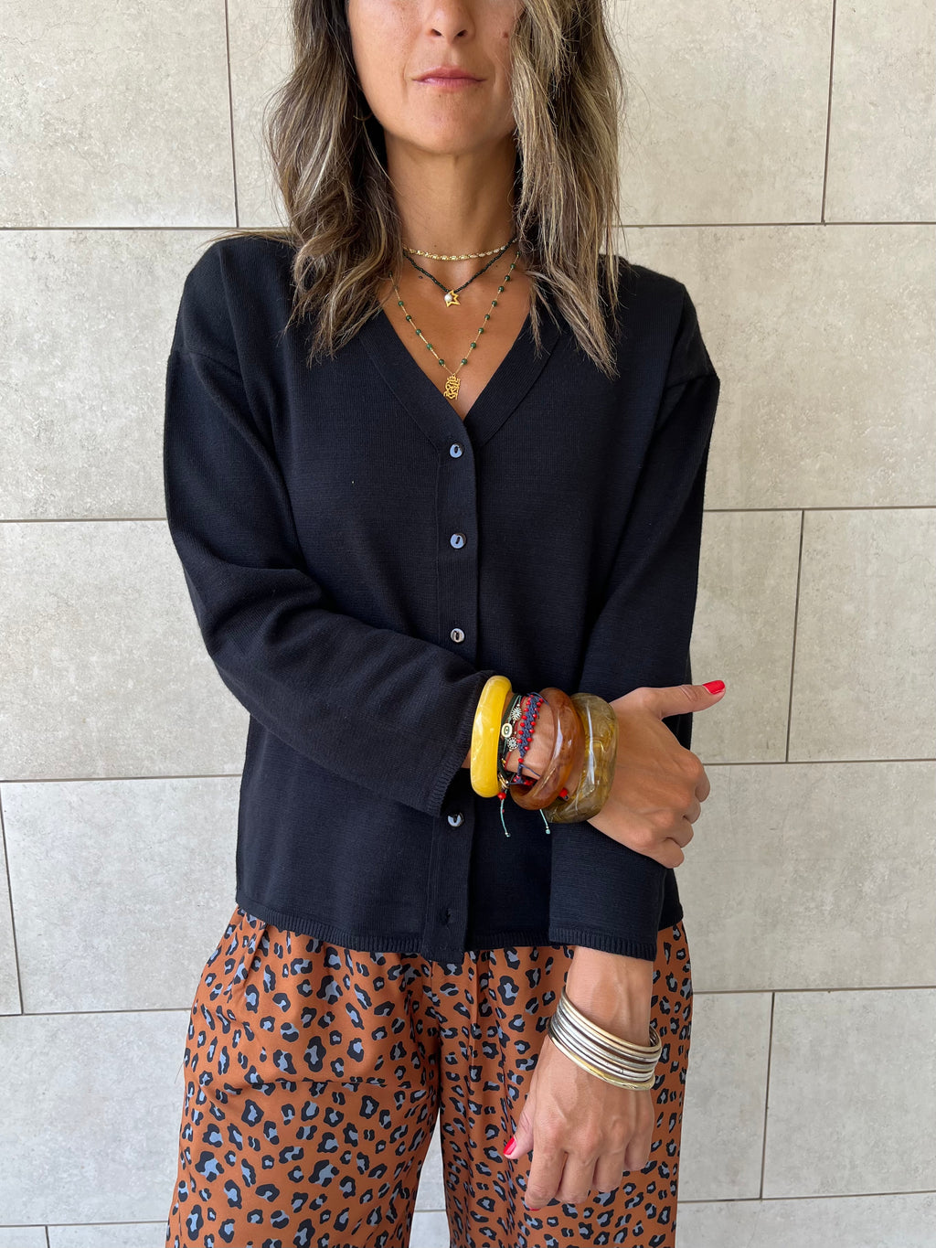 Black Everyday Light Knit Cardigan