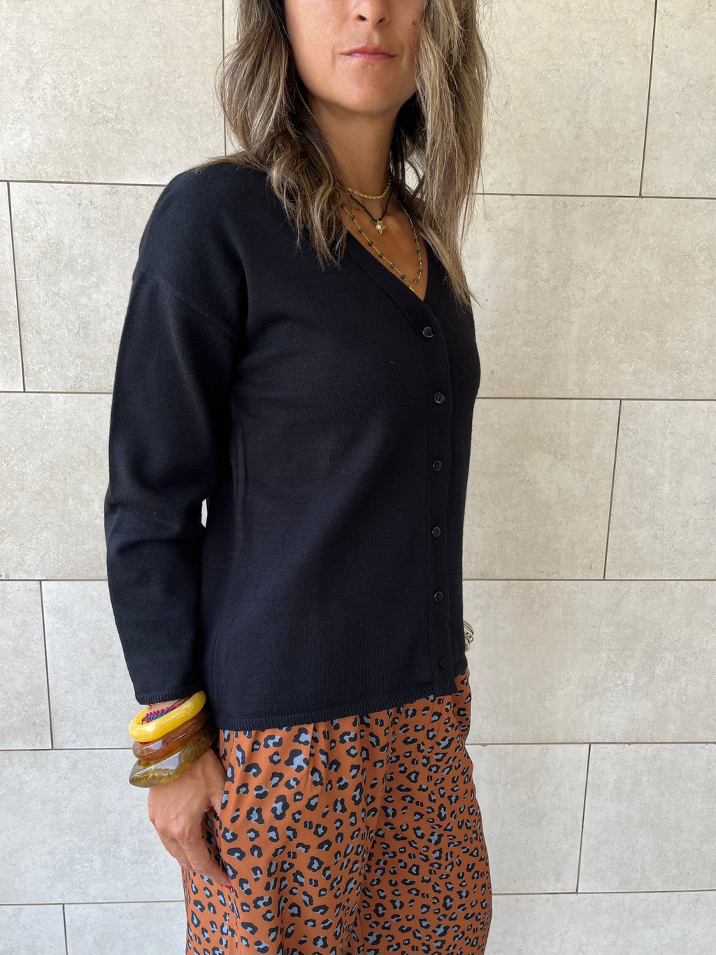 Black Everyday Light Knit Cardigan