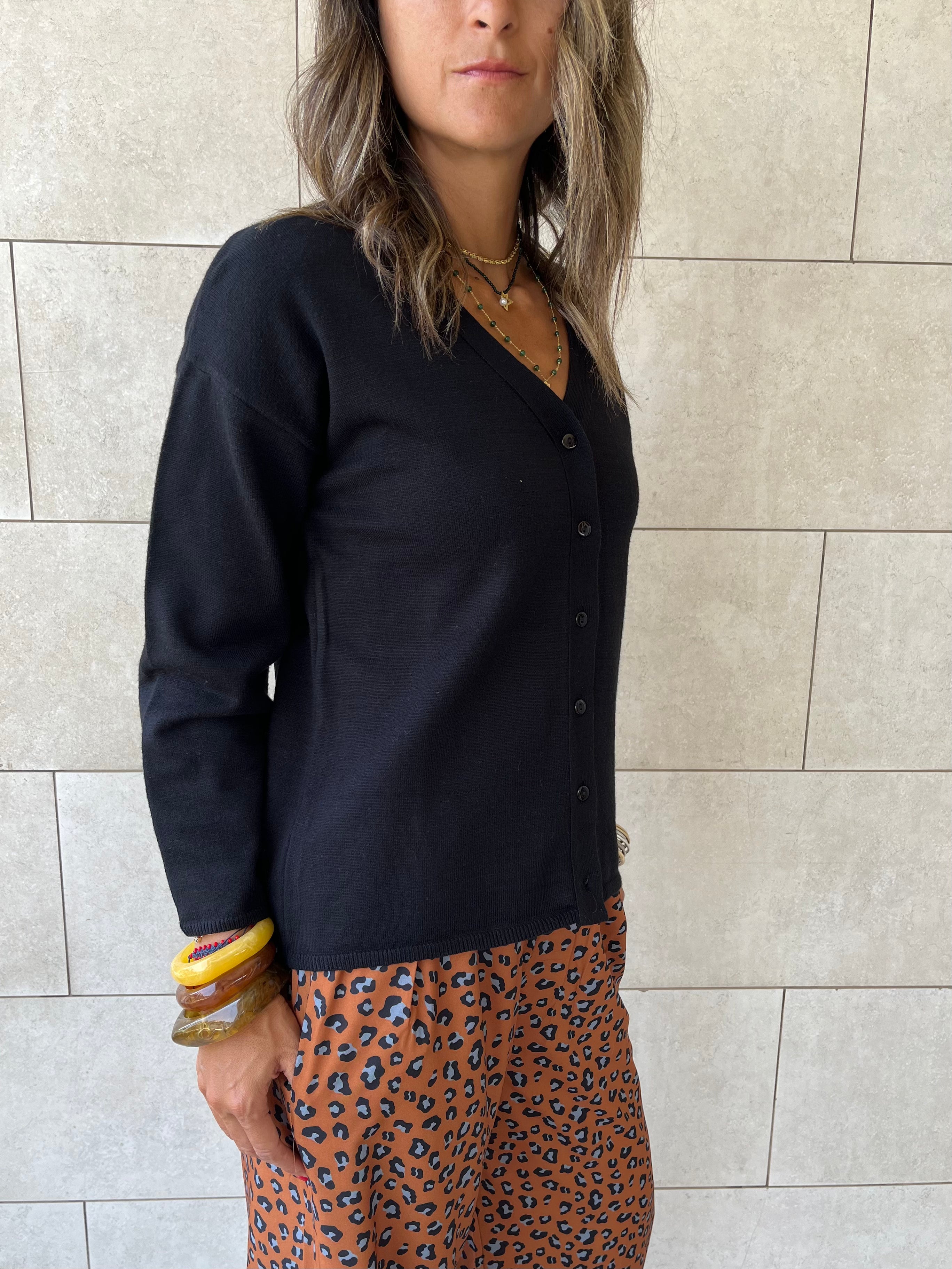 Black Everyday Light Knit Cardigan