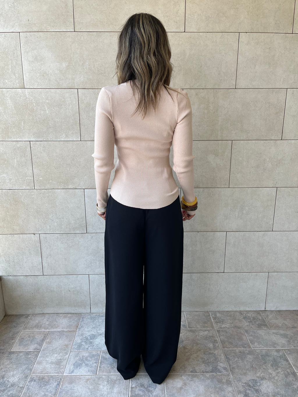 Beige Crewneck Contour Elevated Pullover